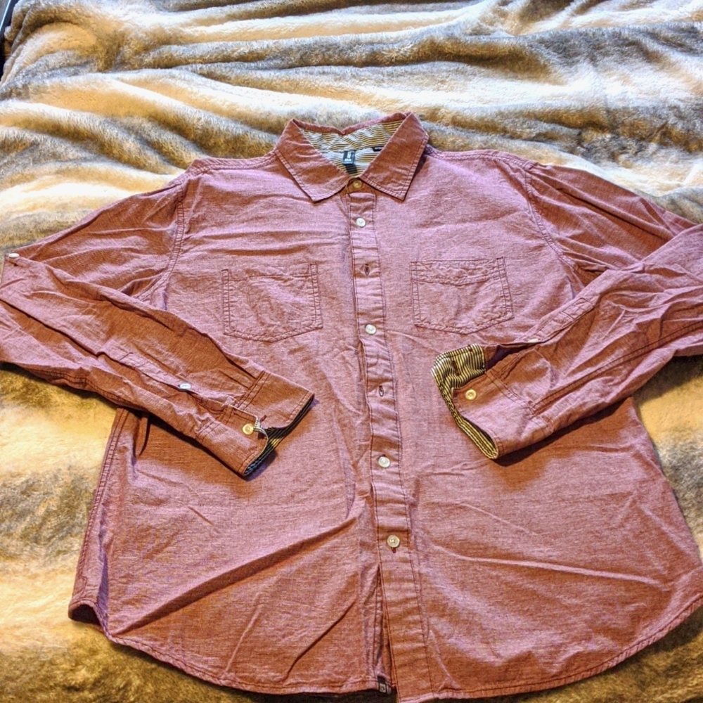 Ocean current button down mens L